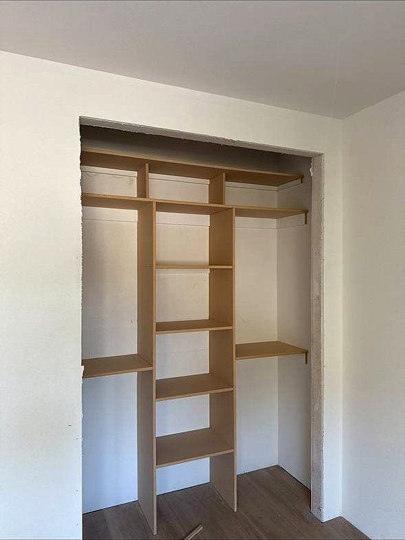 Closet organizer with adjustable shelving